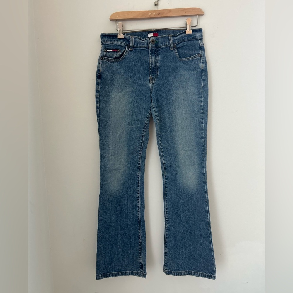 Tommy Hilfiger  Blue Flare Jeans Juniors Vintage Button Front